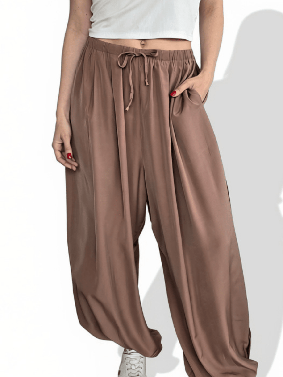 Pantalón Bombacho, color Camel