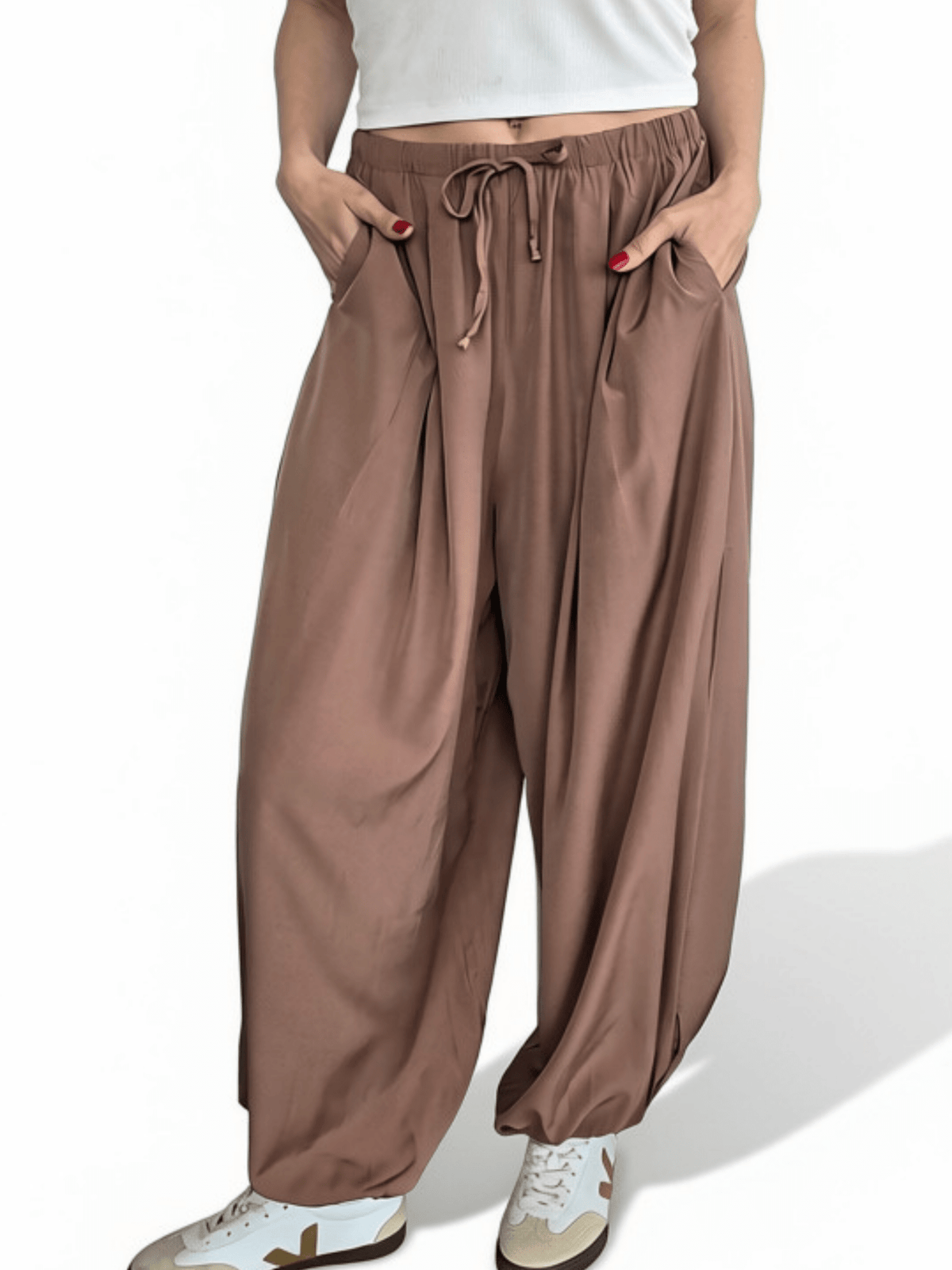 Pantalón Bombacho, color Camel