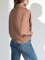 Blusa con Amarra, color Camel