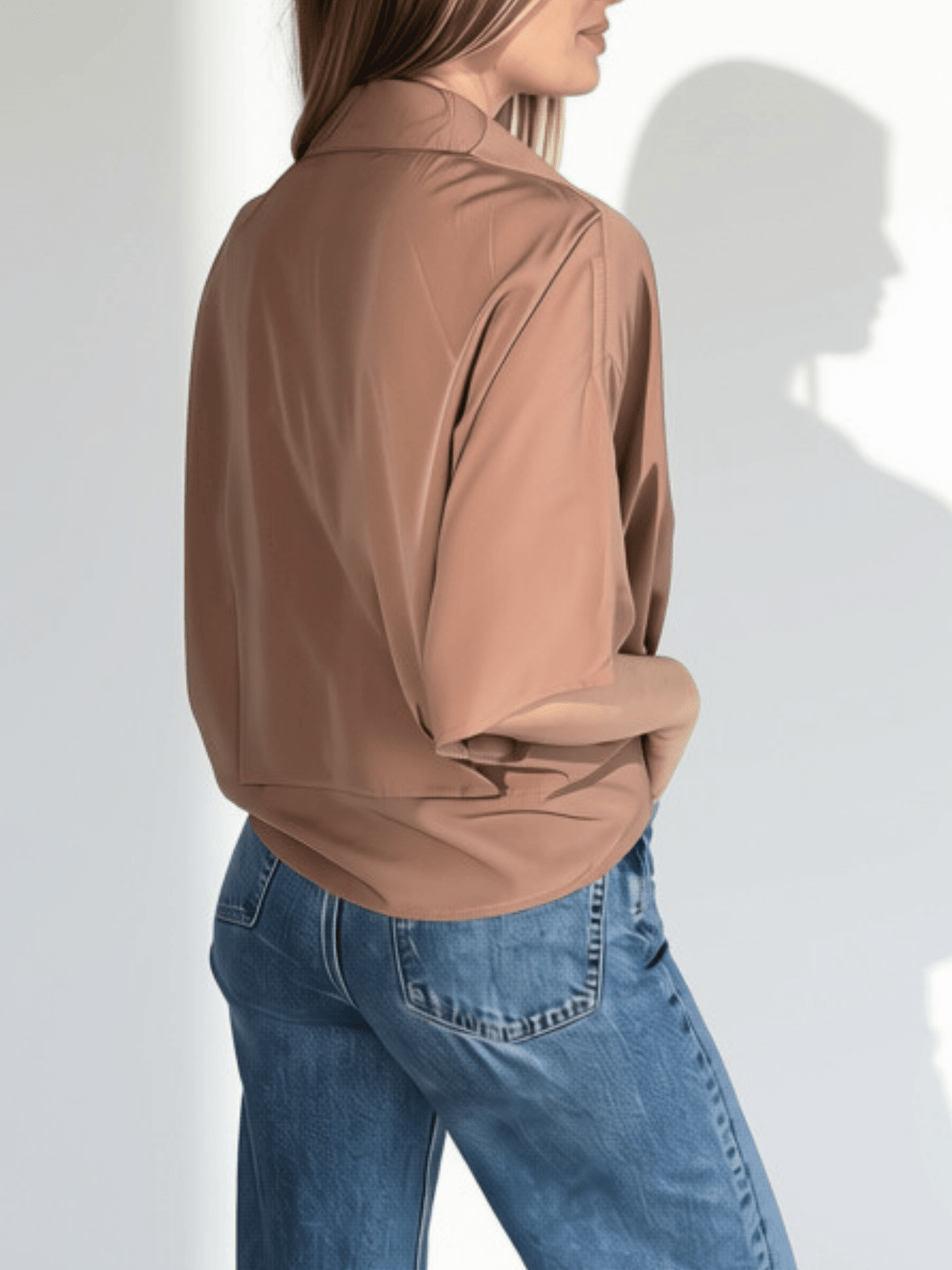 Blusa con Amarra, color Camel