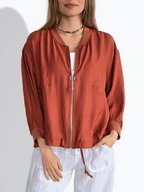 Chaqueta Bomber, color Terracota