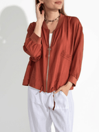 Chaqueta Bomber, color Terracota