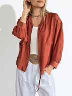 Chaqueta Bomber, color Terracota