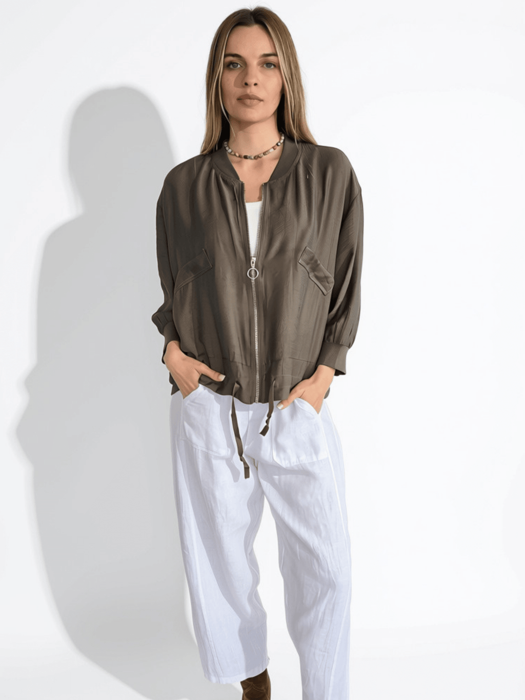 Chaqueta Bomber, color Verde