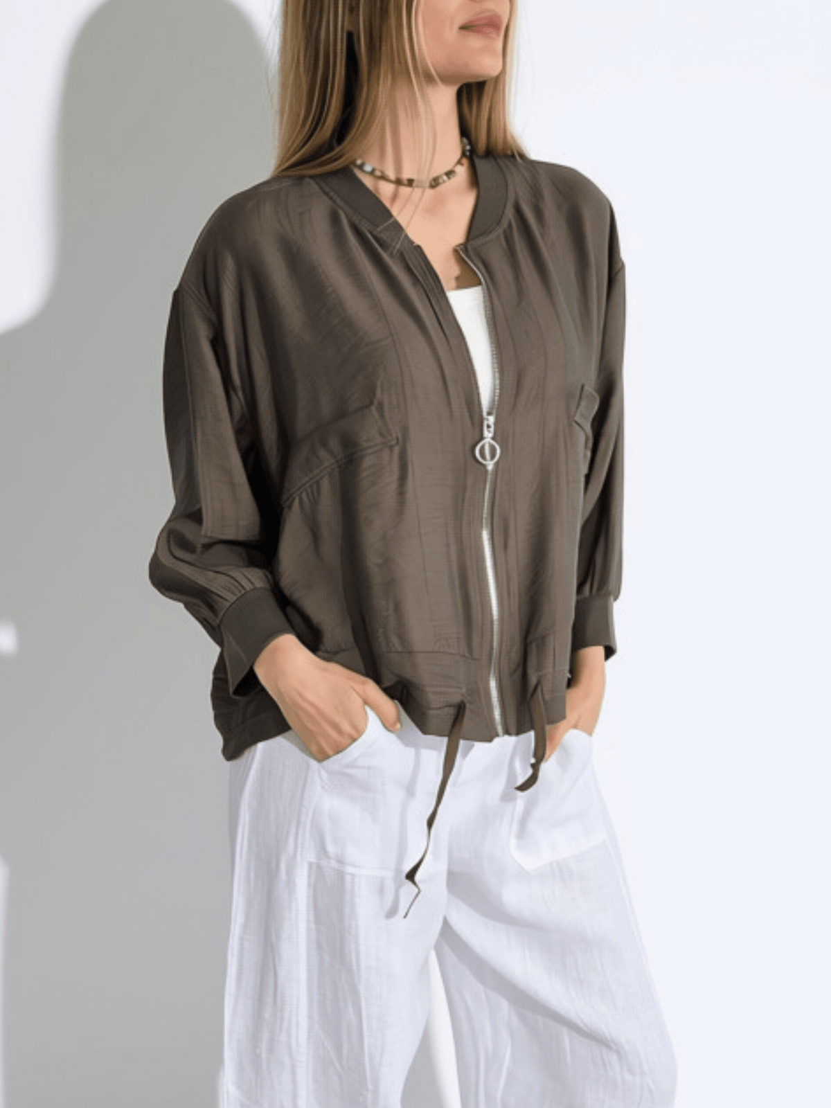 Chaqueta Bomber, color Verde