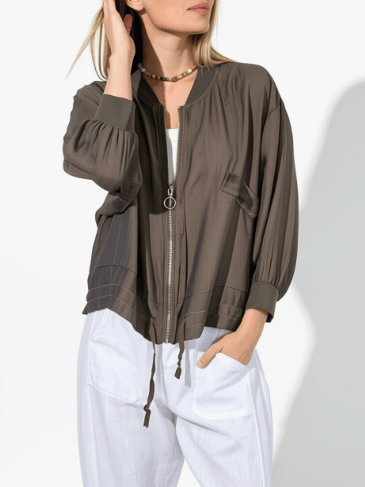 Chaqueta Bomber, color Verde