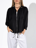 Chaqueta Bomber, color Negro