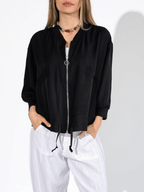 Chaqueta Bomber, color Negro