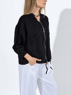 Chaqueta Bomber, color Negro