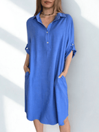 Vestido Con Cuello, color Jacinto