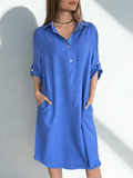 Vestido Con Cuello, color Jacinto