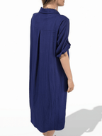 Vestido Dos Botones , color Azul