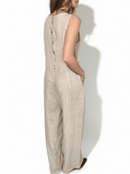 Enterito 100% Lino Italiano con Lazo, color Beige