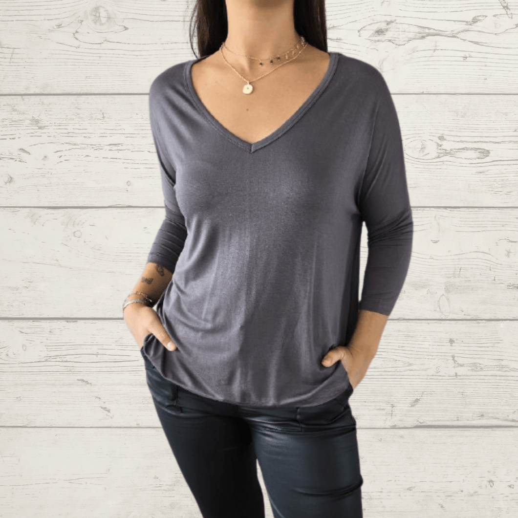Polera Modal, color Gris