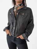 Chaqueta Italiana de gabardina, color gris marengo