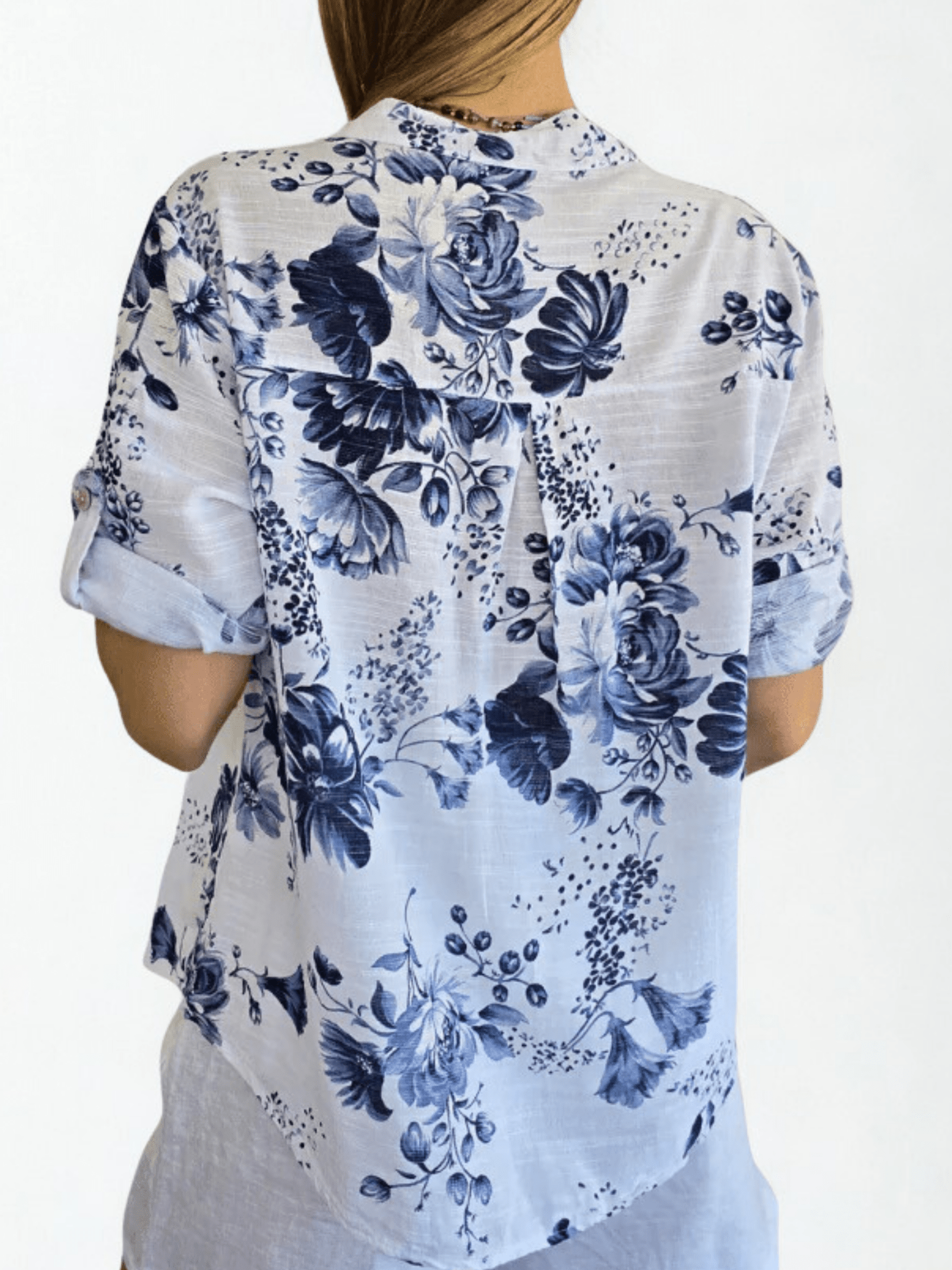 Blusa Italiana Nápoles, fondo Blanco