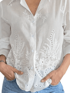 Blusa Bordada, color Blanco
