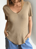 Polera de hilo, color Tostado