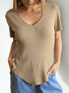 Polera de hilo, color Tostado