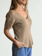 Polera de hilo, color Tostado