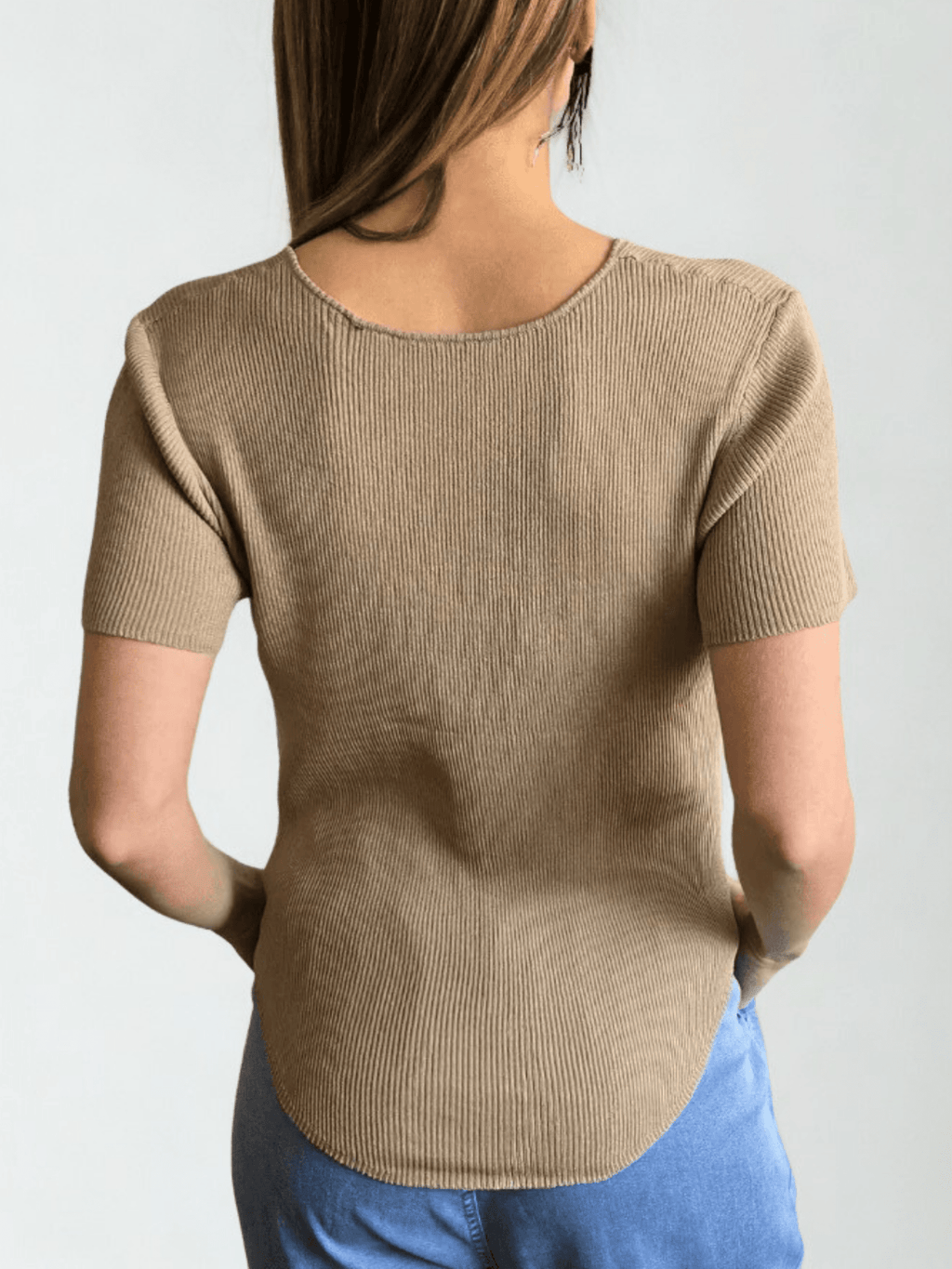 Polera de hilo, color Tostado