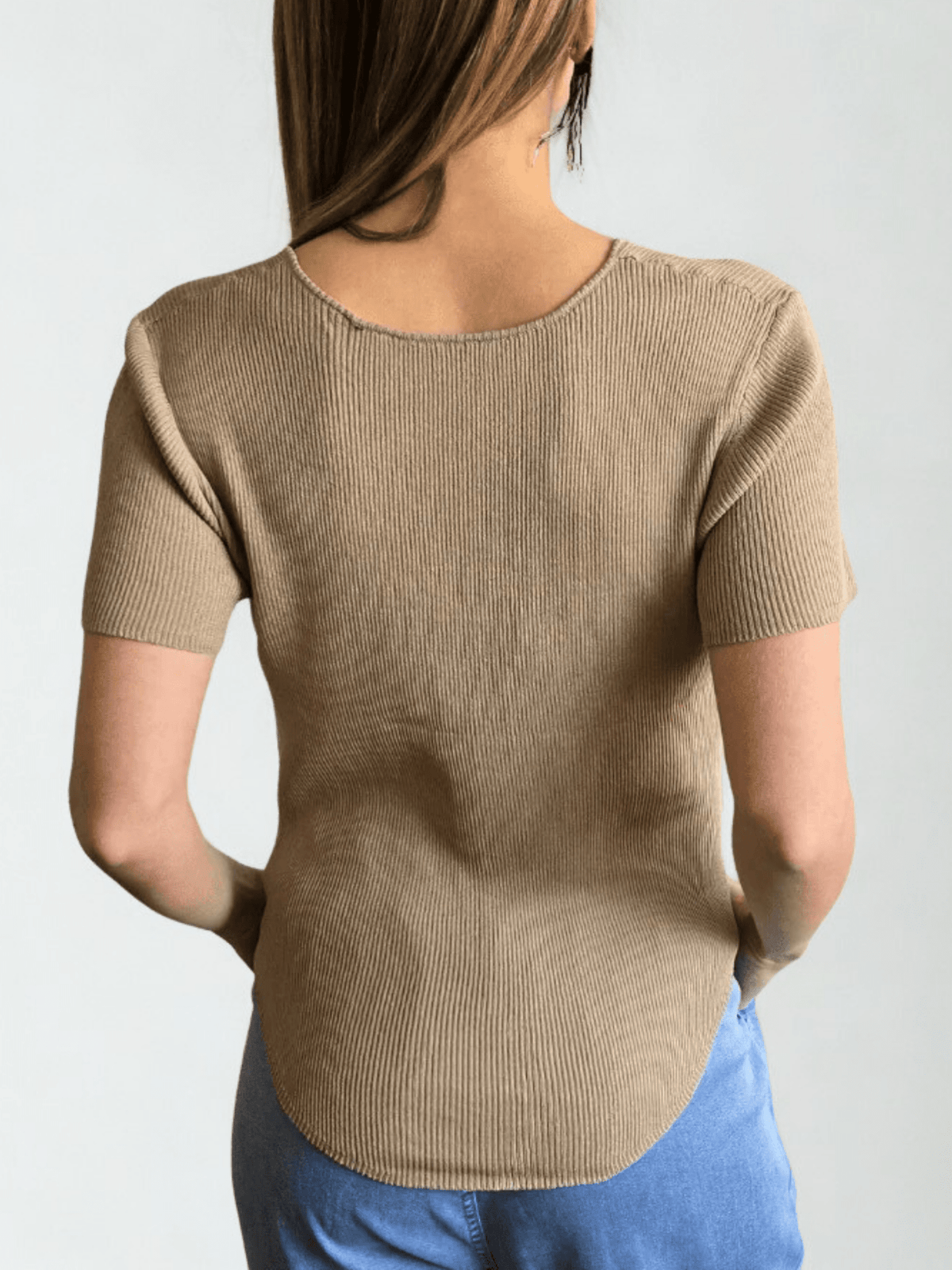 Polera de hilo, color Tostado