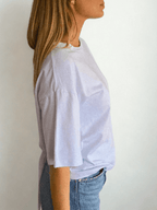Polera Italiana con lazo en la espalda, color blanco