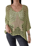 Sweater Italiano estrella, color pistacho con taupe