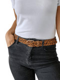 Cinturón Italiano animal print, fondo camel