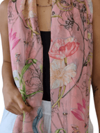 Pañuelo Italiano estampado, fondo rosado