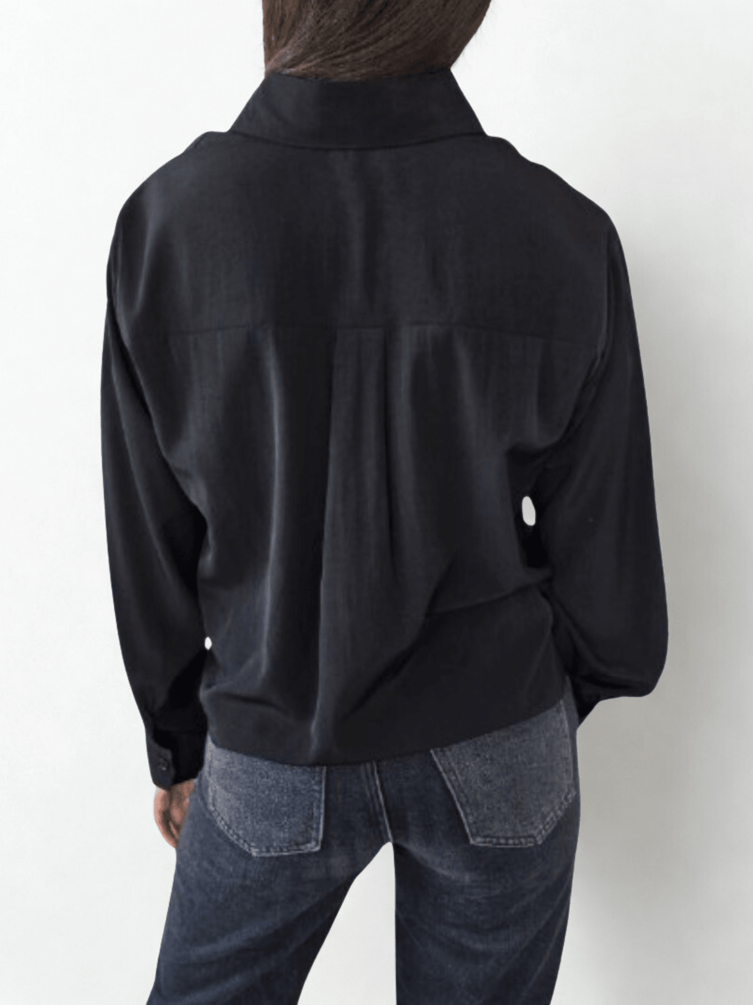 Blusa Básica Corta, color Negro