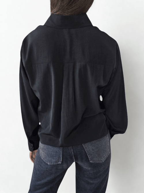 Blusa Básica Corta, color Negro