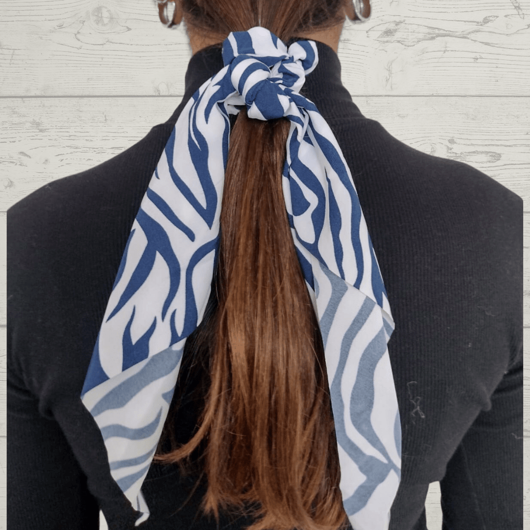 Colet estampado zebra , color azul con blanco