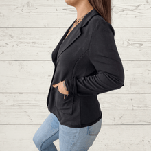 Cargar imagen en el visor de la galería, Chaqueta Italiana tipo blazer, color negro
