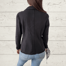 Cargar imagen en el visor de la galería, Chaqueta Italiana tipo blazer, color negro

