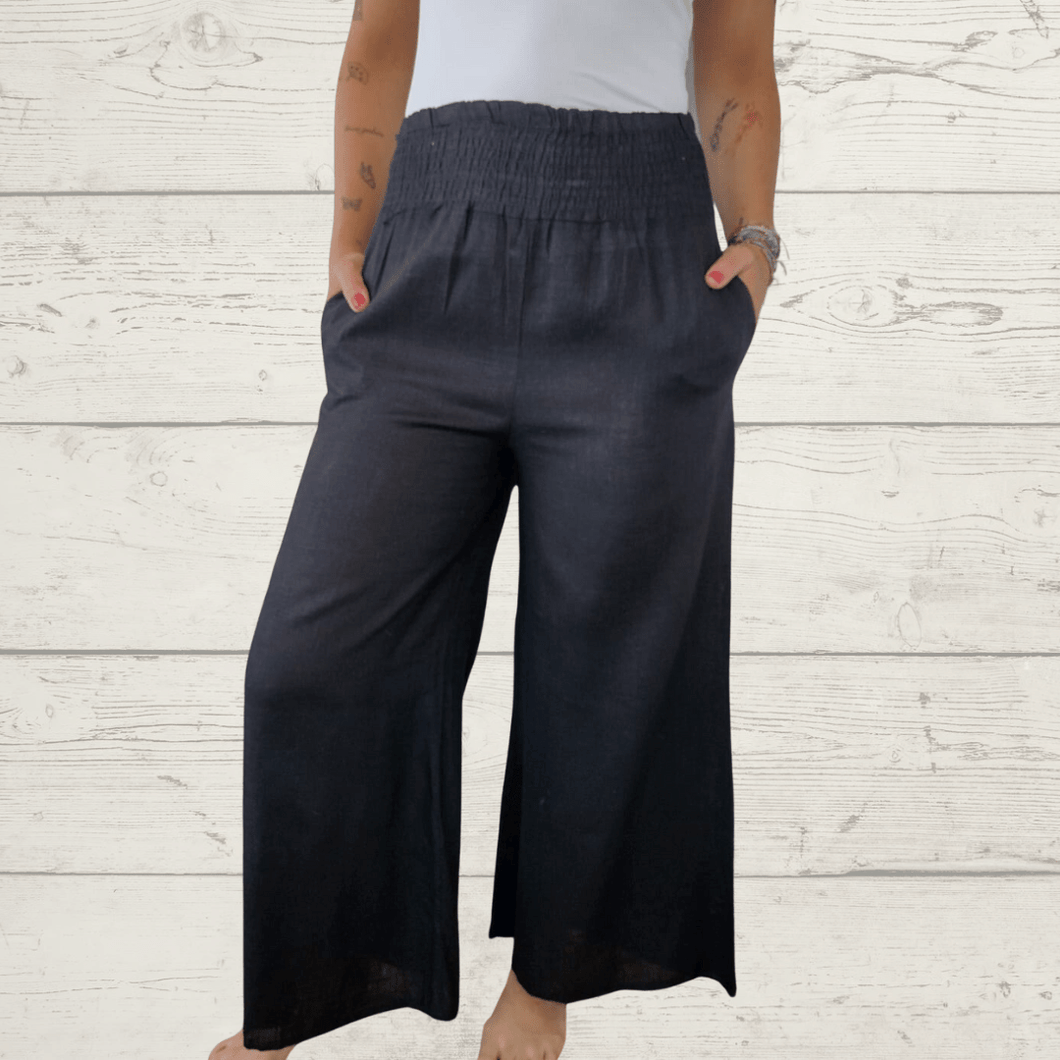 Pantalón palazzo color negro