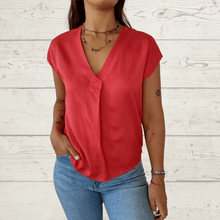 Cargar imagen en el visor de la galería, Blusa Italiana Bari, color rojo
