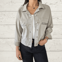 Cargar imagen en el visor de la galería, Chaqueta Italiana Stras, color Taupe
