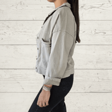 Cargar imagen en el visor de la galería, Chaqueta Italiana Stras, color Taupe
