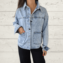 Cargar imagen en el visor de la galería, Chaqueta Jeans, color celeste
