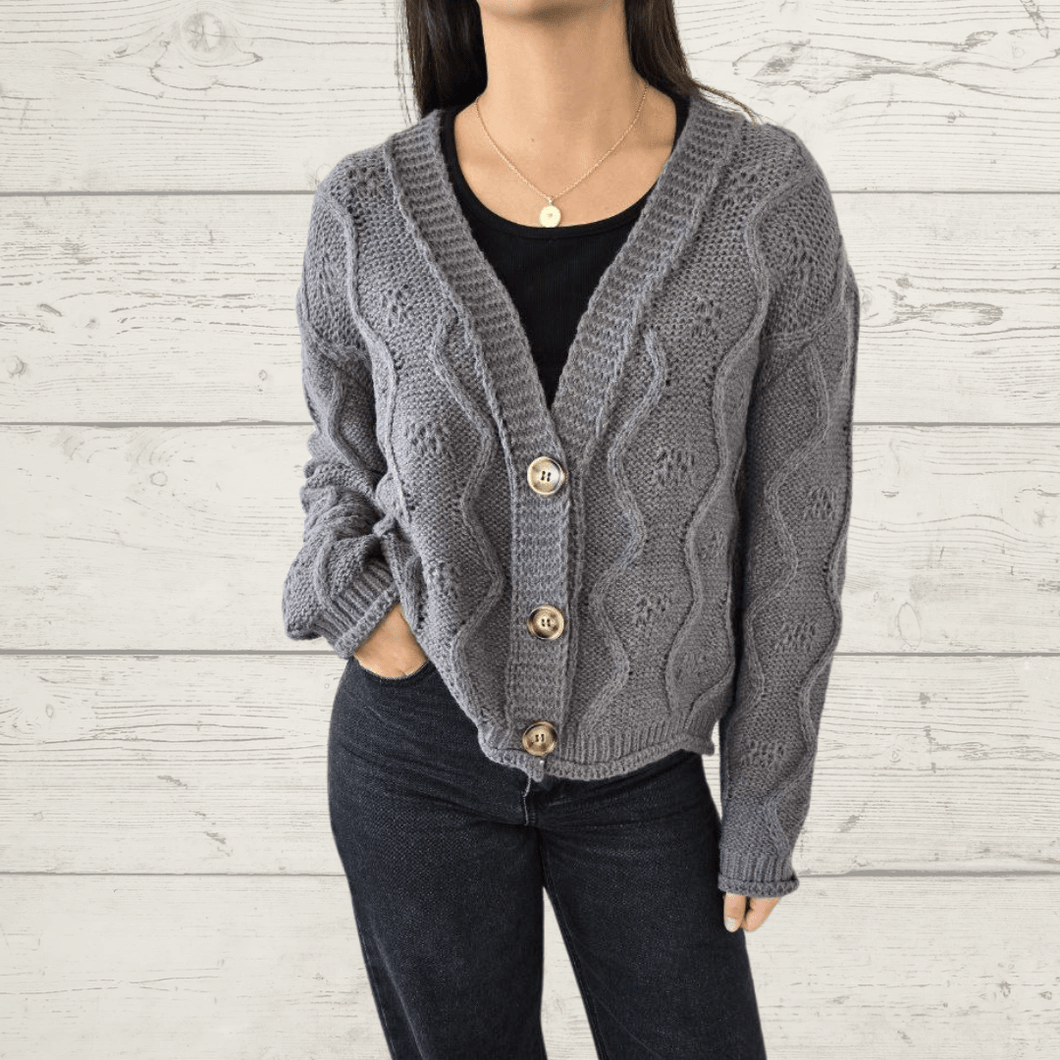 Chaleco Rombos, color Gris