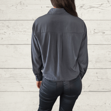 Cargar imagen en el visor de la galería, Blusa Básica Corta, color Gris
