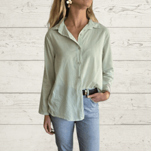 Cargar imagen en el visor de la galería, Blusa Italiana, color Verde
