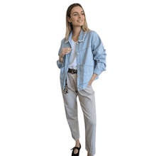 Cargar imagen en el visor de la galería, Chaqueta Italiana Jeans, color Celeste
