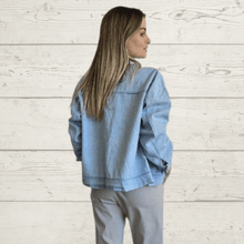 Cargar imagen en el visor de la galería, Chaqueta Italiana Jeans, color Celeste
