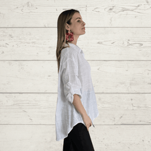 Cargar imagen en el visor de la galería, Blusa/Blusón Italiano 100% algodón, color Blanco
