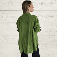 Cargar imagen en el visor de la galería, Blusa/Blusón Italiano 100%algodón, color Pistacho
