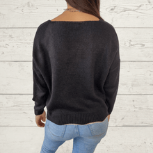 Cargar imagen en el visor de la galería, Sweater Italiano Ancona, color negro
