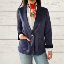 Cargar imagen en el visor de la galería, Chaqueta Blazer Italiana, color Azul Marino
