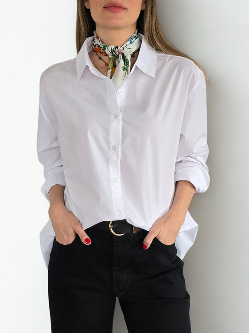 Blusa Básica, color Blanco